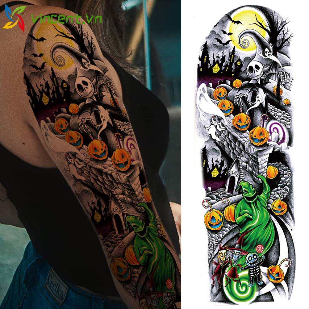 Hình Xăm Dán Halloween Cho Bé Trai Và Bé Gái