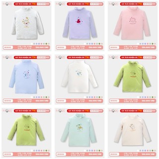 Áo giữ nhiệt cổ 3 phân Moro chất vải petit cho bé