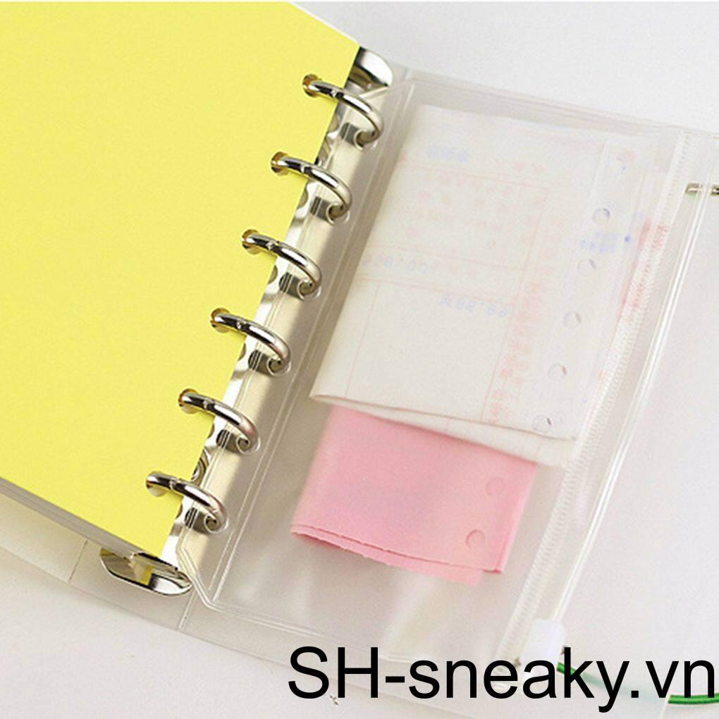 Túi Đựng Tài Liệu / Thẻ A5 A6 A7 Bằng PVC Trong Suốt Có Khóa Kéo Tiện Dụng