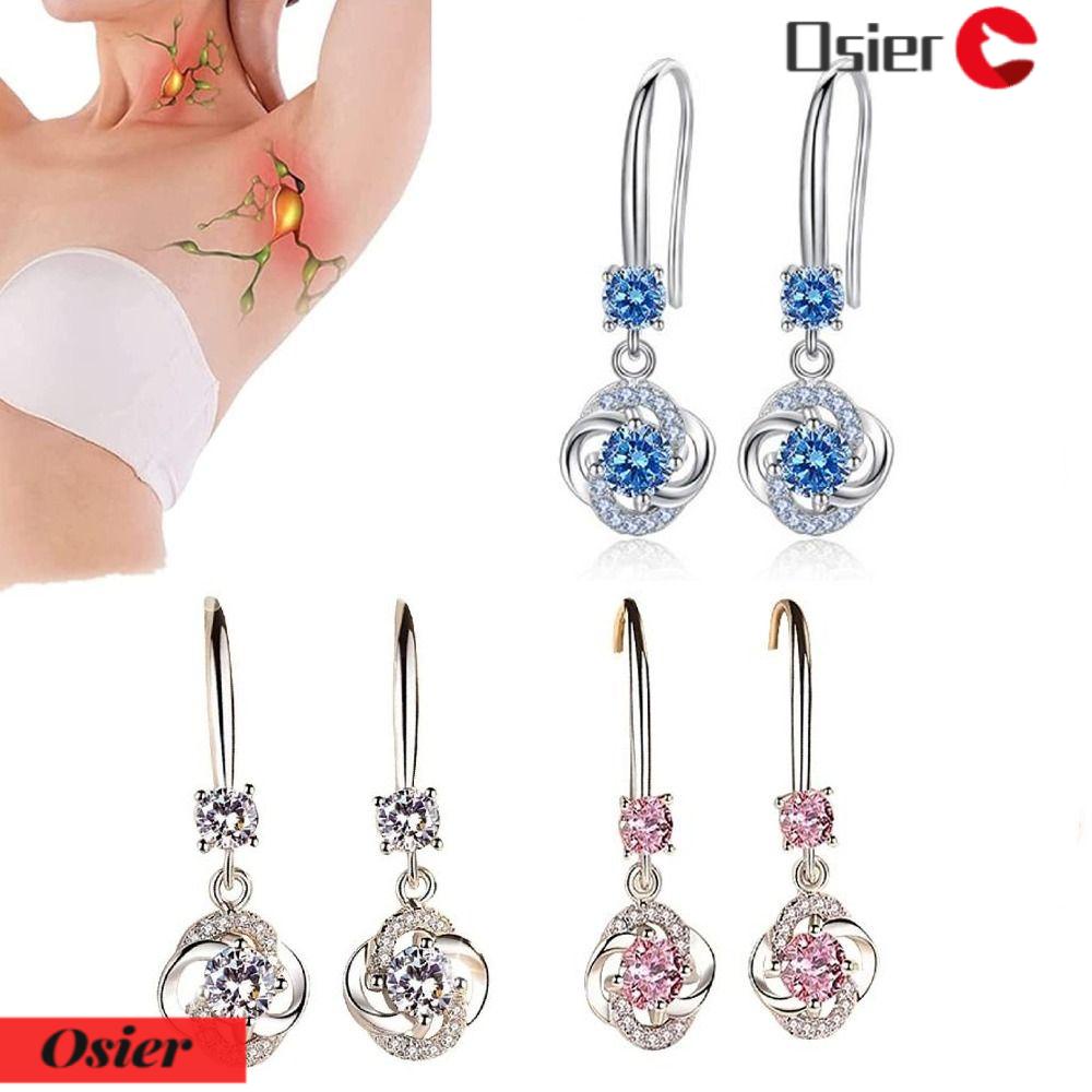 OSIER1 Bộ 2 Đôi Bông Tai Từ Tính Bằng Hợp Kim Magne Therapy Germanium Thời Trang Cho Nữ