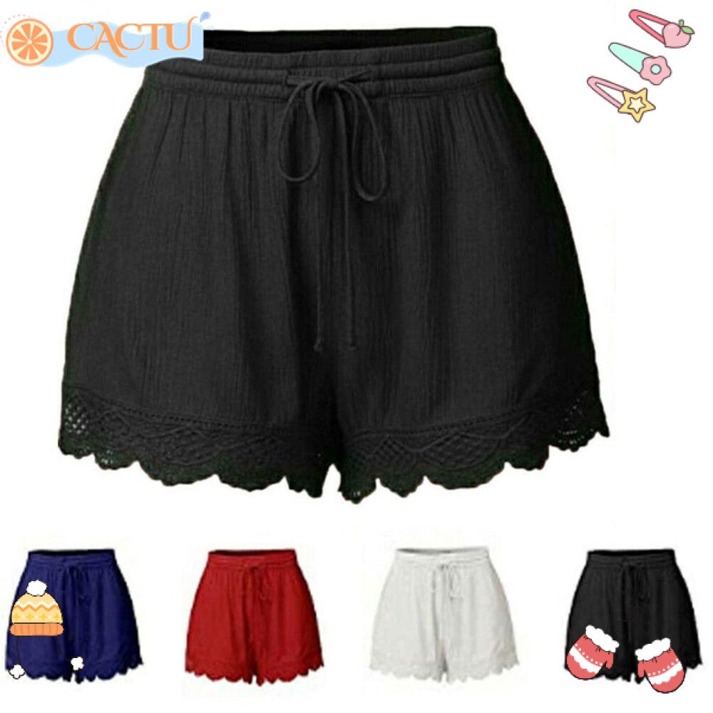 CACTU Quần Short Thể Thao Ren Plus Size
