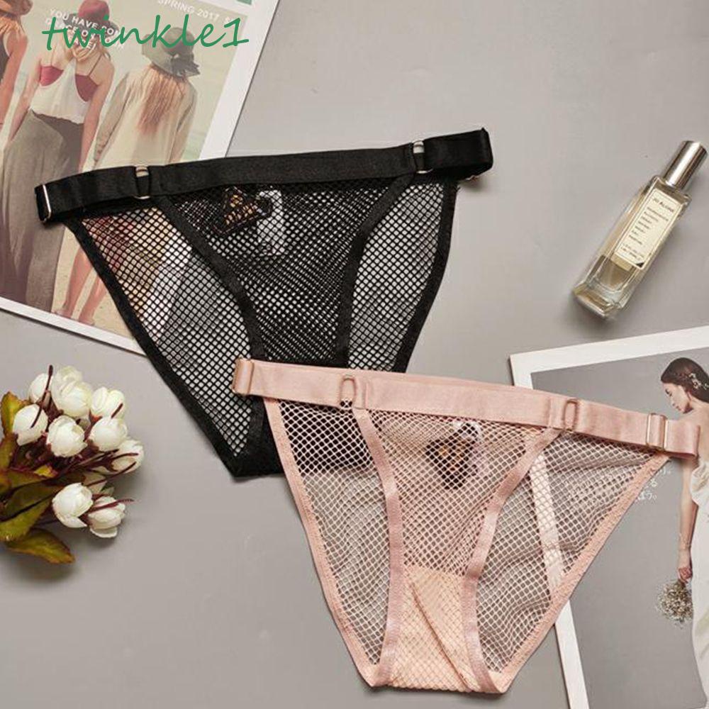 TWINKLE Quần Lót Cotton Lưới Lưng Thấp Gợi Cảm Cho Nữ