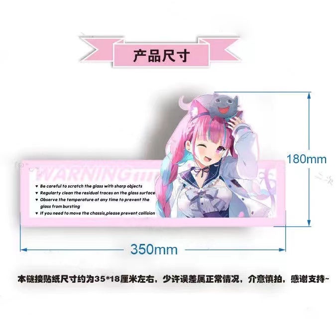 Miếng Dán Trang Trí Mặt Kính Trong Suốt Họa Tiết Hoạt Hình Dễ Thương diy