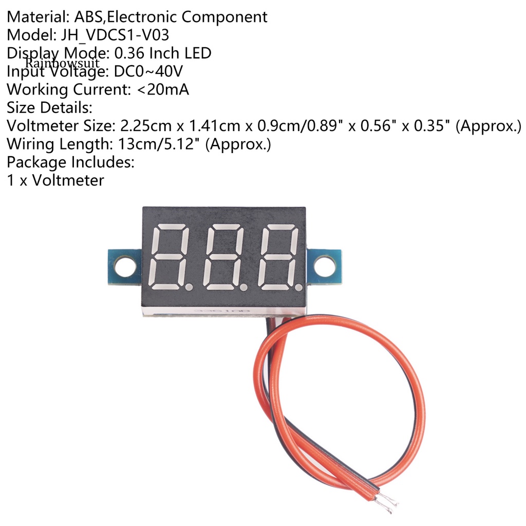 Mô Đun Kiểm Tra Điện Áp JH_VDCS1-V03 Màn Hình LED 0.36 Inch DC0-40V Độ Chính Xác Cao