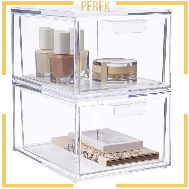 2 Ngăn Kéo Trong Suốt Đựng Phụ Kiện Làm Móng