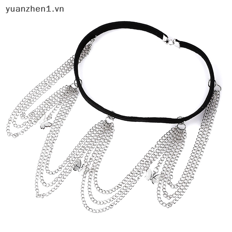 Dây Xích Đeo Chân Co Giãn Phối Mặt Hình Bướm Thời Trang Đi Biển Mùa Hè Quyến Rũ Cho Nữ