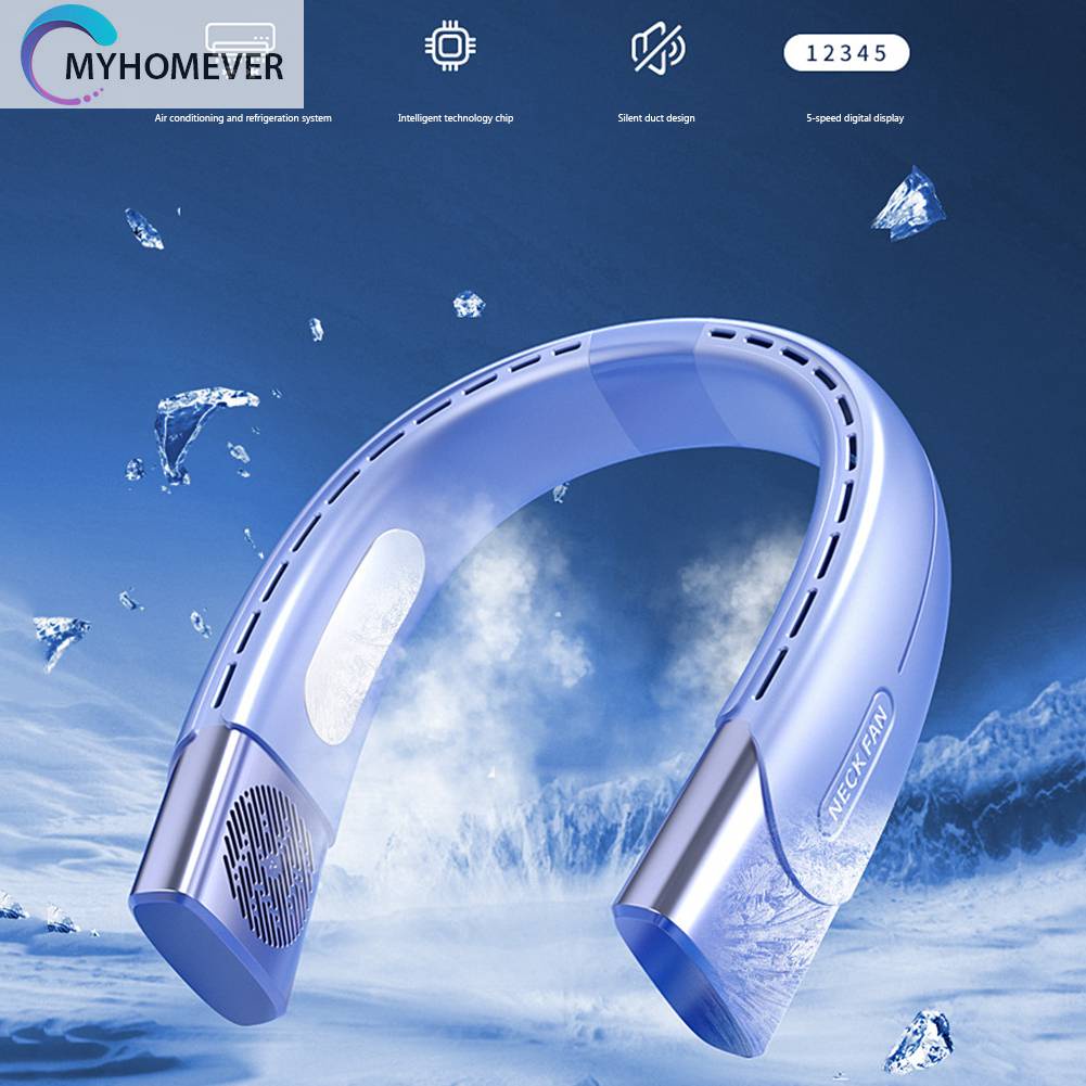 Quạt Đeo Cổ 3000mAh Rảnh Tay Dùng Trong Nhà Và Ngoài Trời