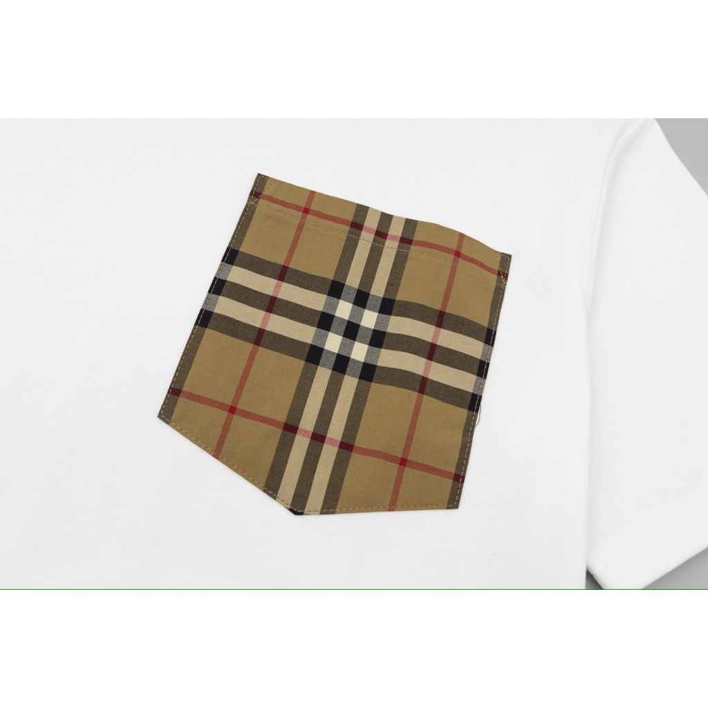 Áo Thun Cotton 23ss Thiết Kế Túi Họa Tiết Kẻ Sọc Sang Trọng Phong Cách Đường Phố Cho Nam Và Nữ