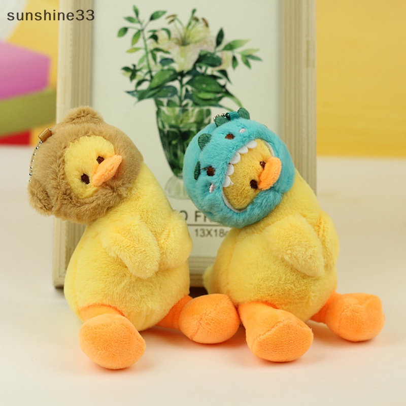 Móc Khóa Hình Chú Vịt Nhồi Bông Dễ Thương Sáng Tạo