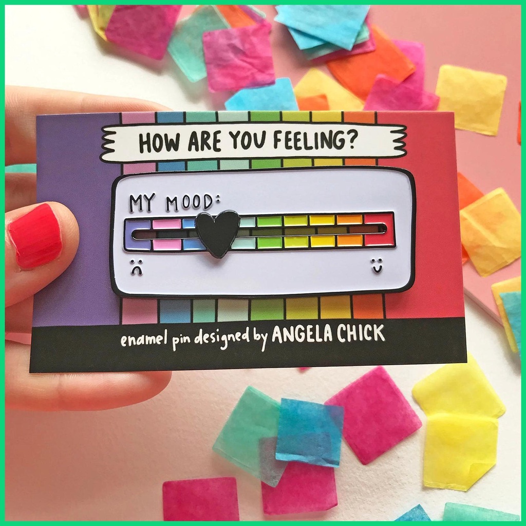 Ghim Cài Áo Hình Trái Tim Biểu Tượng Cảm Xúc Tâm Trạng Mới Cho jiwvn