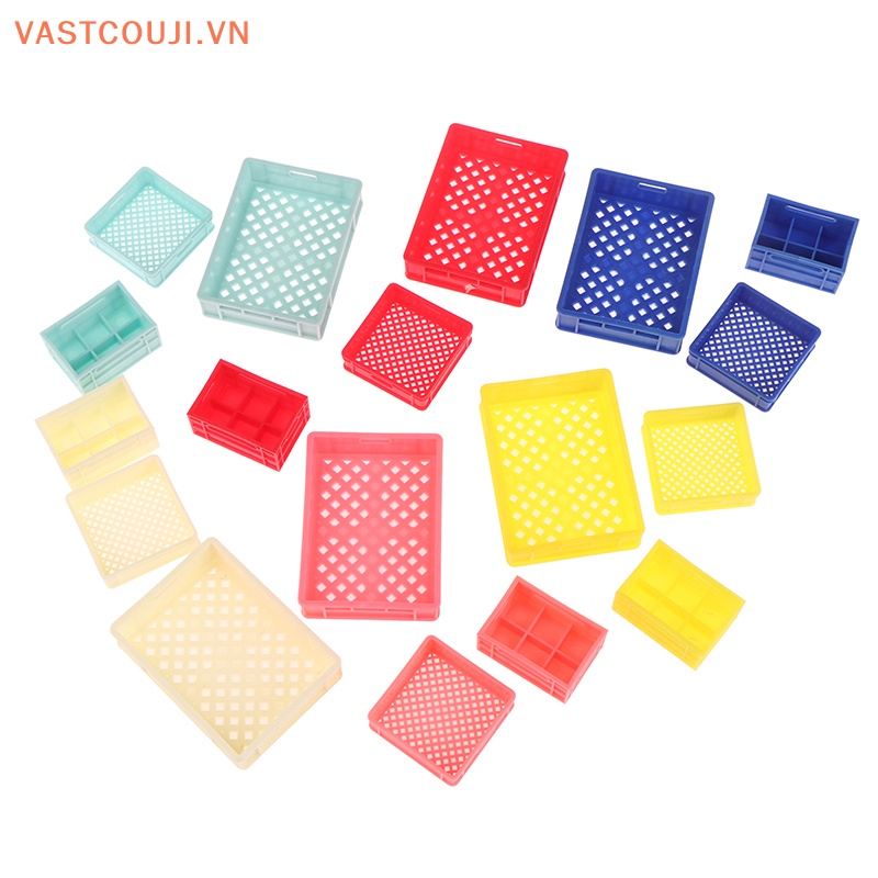 Bộ 3 Giỏ Đan Tay Bằng Nhựa Dùng Đựng Rau Củ Quả Trang Trí Nhà Búp Bê