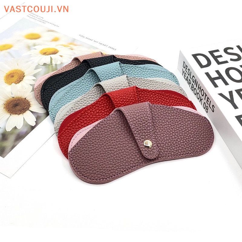Túi Đựng Mắt Kính Bằng Da Pu Màu Trơn In Họa Tiết Satji Serpene Sáng Tạo