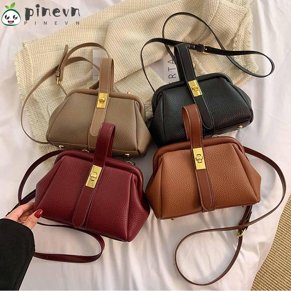 PINEVN Túi Xách Đeo Vai Cỡ Lớn Họa Tiết Trái Vải Sang Trọng Cho Nữ