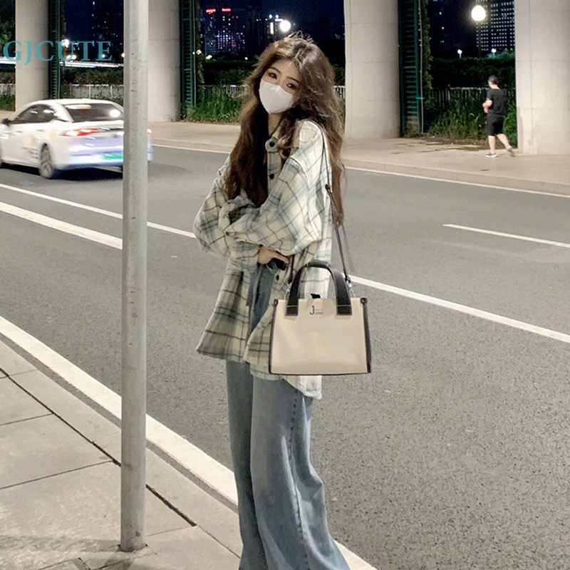 Áo Sơ Mi Dáng Rộng Họa Tiết Kẻ Sọc Phong Cách Pháp Thời Trang Mùa Xuân Mới Cho Nữ