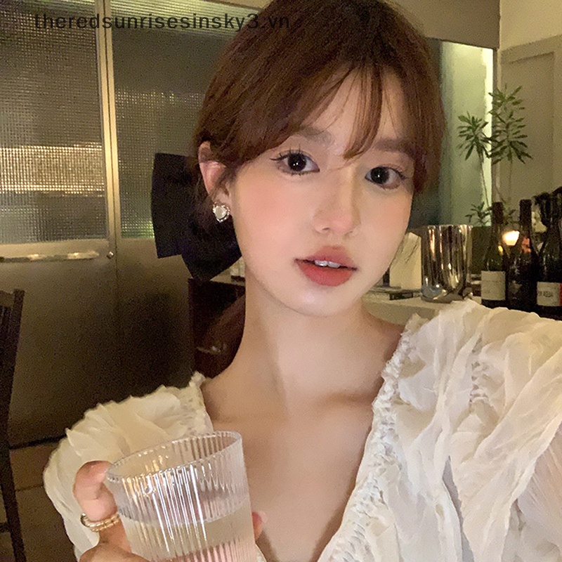 Bông Tai Hình Trái Tim Nhỏ Xinh Thời Trang Cổ Điển Cho Nữ