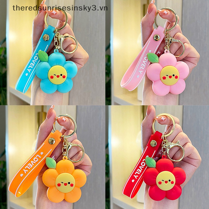 Móc Khóa Hình Hoa Cười Ngọt Ngào Sáng Tạo Thời Trang Cho Cặp Đôi