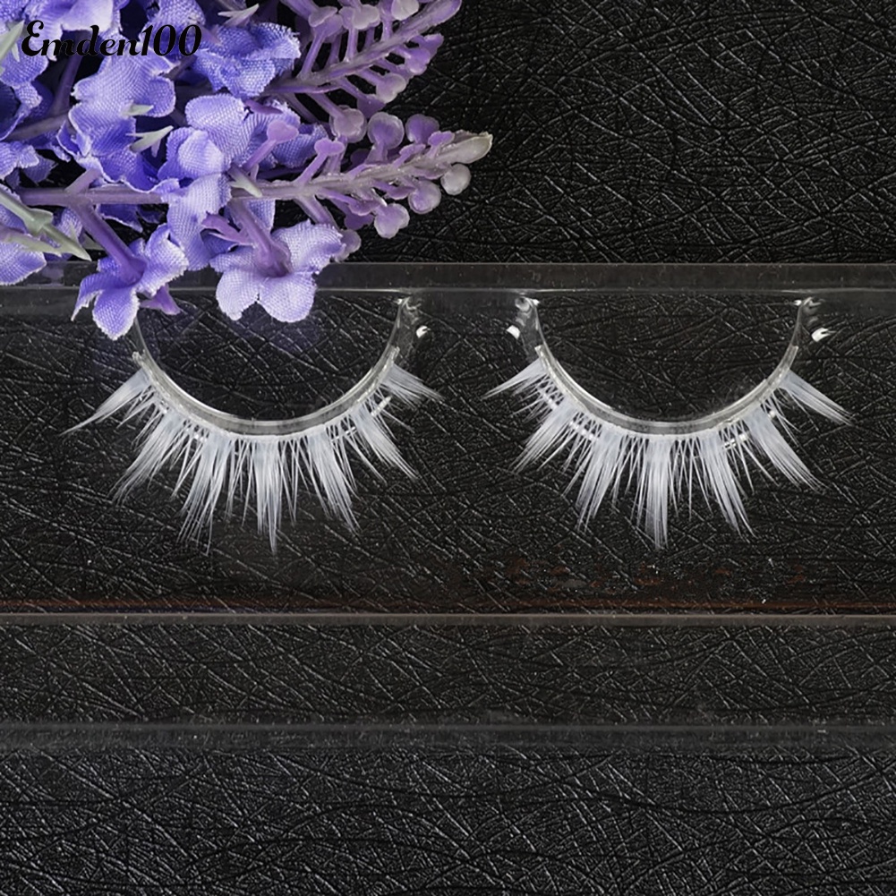 Lông Mi Giả Màu Trắng Trong Suốt Dài Và Dày Tự Nhiên Dùng Để Hóa Trang