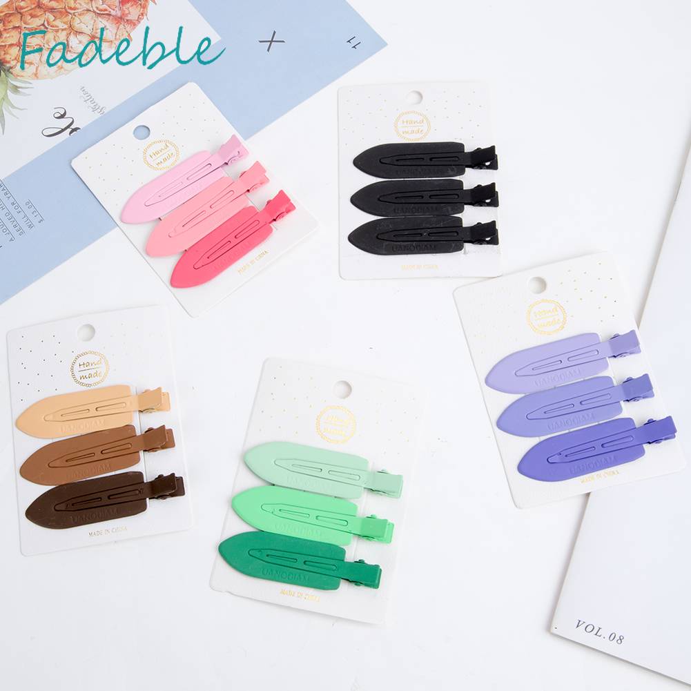 Bộ 3 Kẹp Tóc Không Đường May