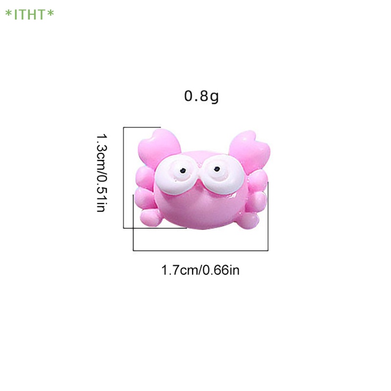 Bộ 10 Phụ Kiện Trang Trí Hình Cua / Động Vật Mini Đáng Yêu Mới