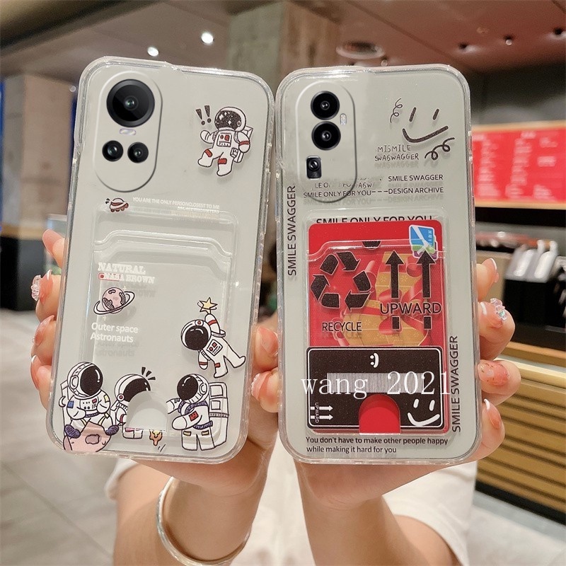 Ốp Điện Thoại TPU Silicon Mềm Có Ngăn Đựng Thẻ Cho OPPO Reno10 Pro + Plus 5G Reno 10 Reno10Pro + OPPO A78 4G 2023