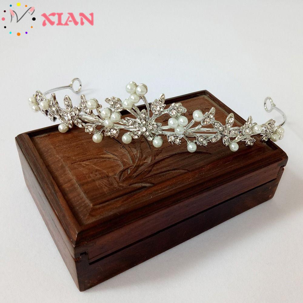 XIANTIN Băng Đô Cài Tóc Hình Vương Miện Có Đính Đá