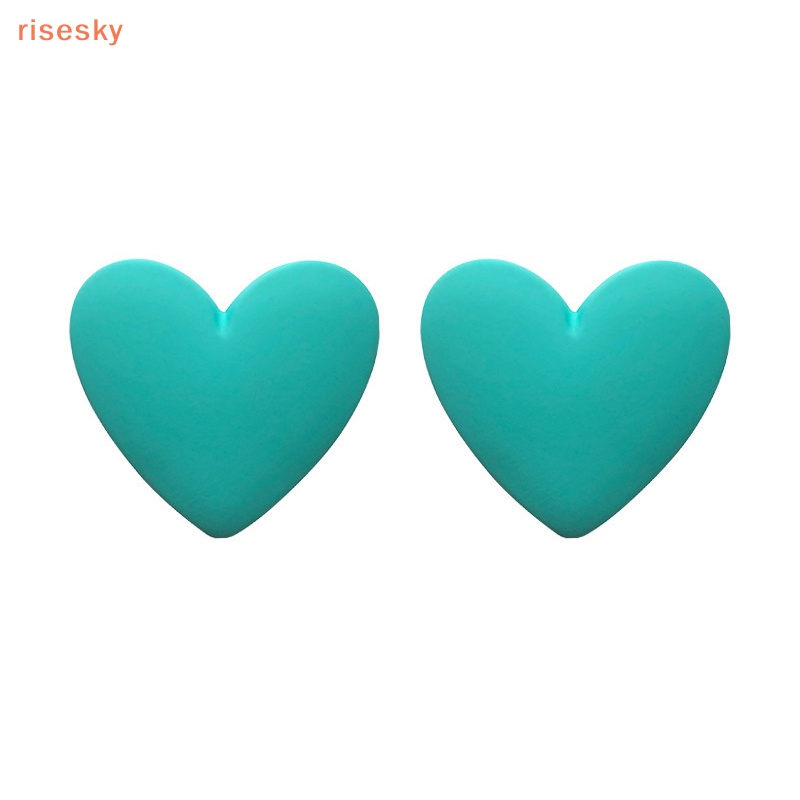 Bông Tai Acrylic Hình Trái Tim Phong Cách Bohemian Cổ Điển