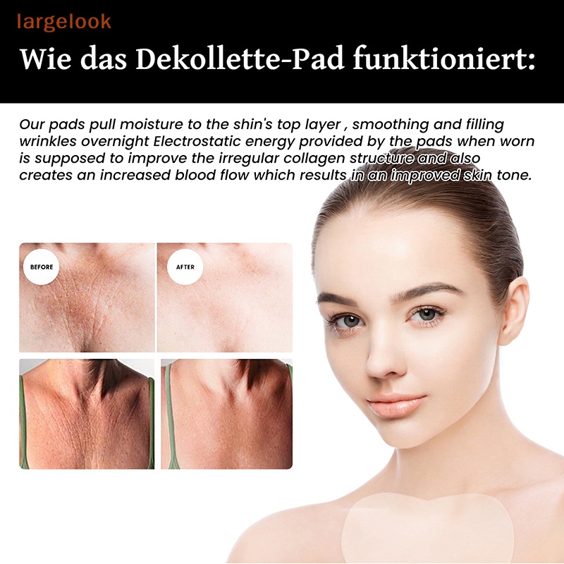 Bộ 5 Miếng Dán Ngực Bằng Silicon Trong Suốt Chống Nếp Nhăn Chống Lão Hóa Có Thể Tái Sử Dụng