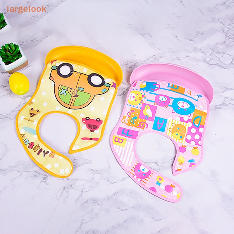 Yếm Ăn Tay Dài Chống Thấm Nước Họa Tiết Hoạt Hình Cho Bé