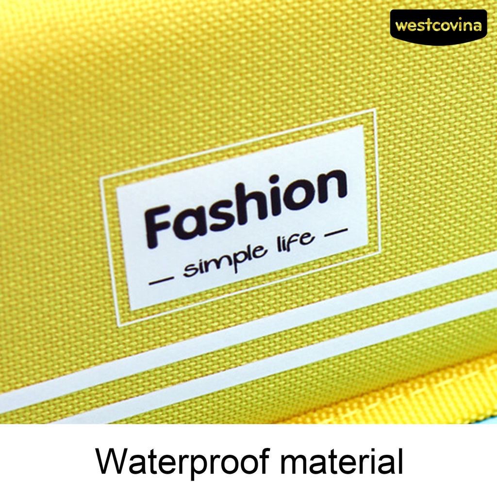 [WSTN]✎Túi Đựng Bút Bằng Vải Canvas Chống Nước Có Khóa Kéo Tiết Kiệm Không Gian