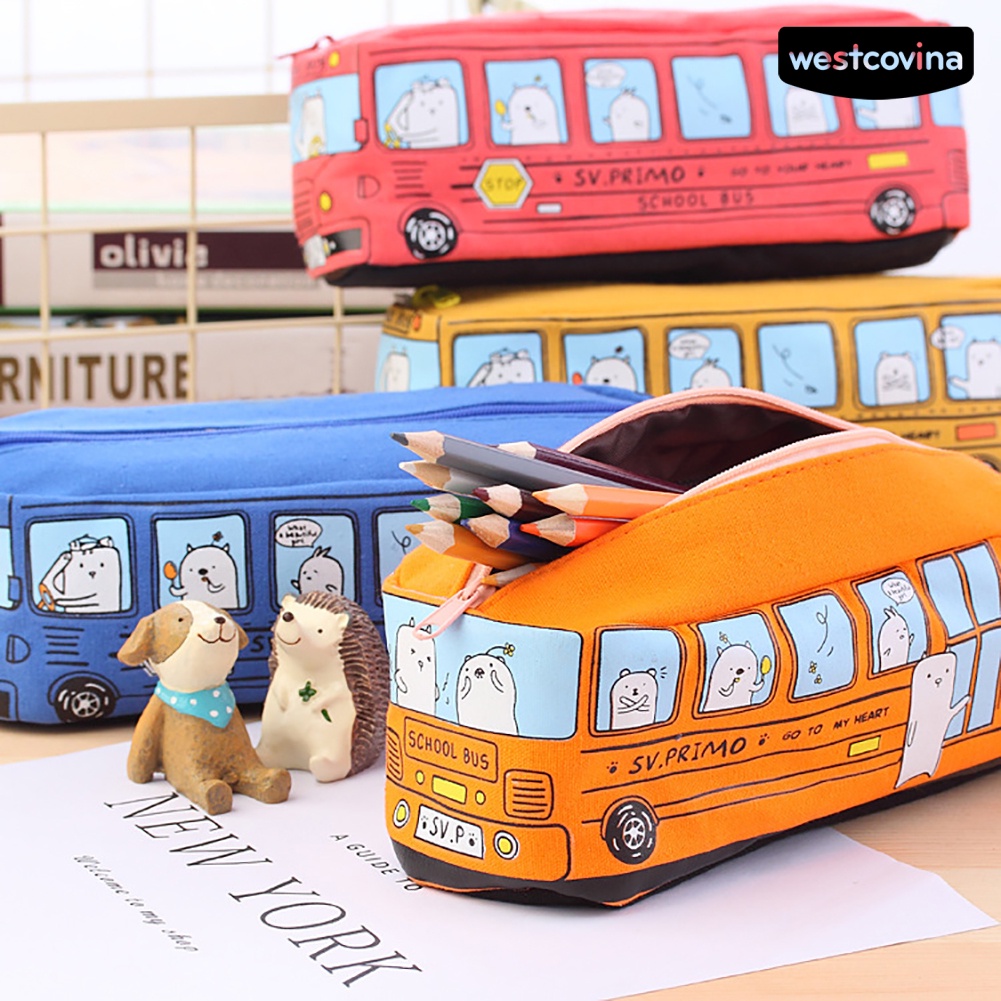 [WSTN] [WSTN]✎Túi Đựng Bút Hình Xe Buýt Thời Trang