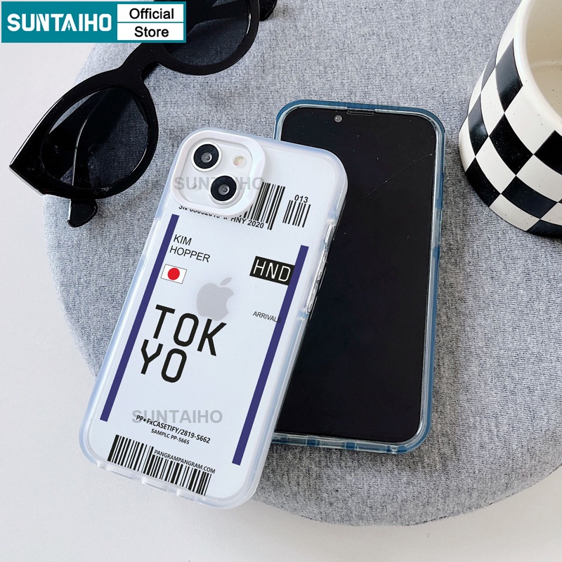 Suntaiho Ốp lưng ốp iphone Ốp Điện Thoại Silicon Mềm Chống Trượt Hình Vé Máy Bay Cho IPhone 14 Pro Max 11 Pro Max 12 12pro Max 13 Promax 7 8 Plus X Xs Xsmax