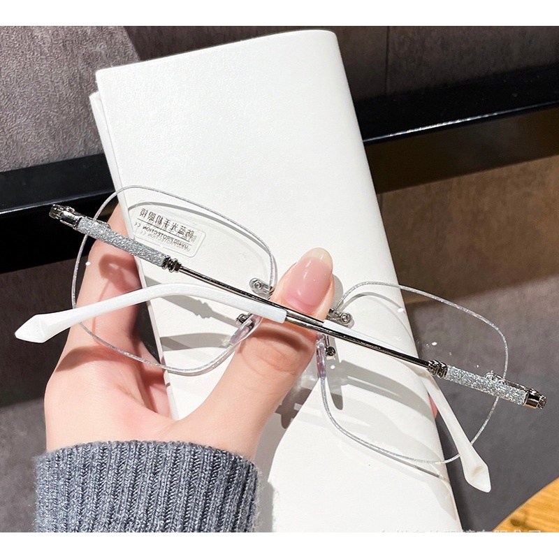 Gọng Kính Viền Nhũ Kim Tuyến Đáng Yêu Y2K GenZ KUTE