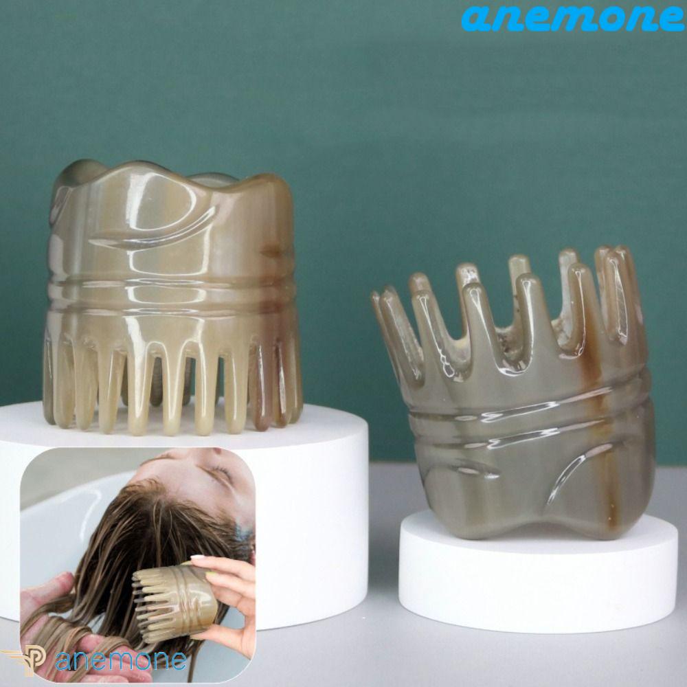 Lược Chải Tóc Mát Xa Da Đầu Răng Thư Giãn Bằng Hạt Trâu Đen Ox