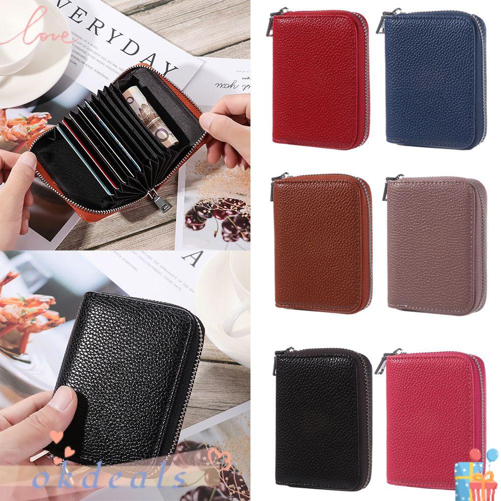 OKDEALS Ví Đựng Thẻ Đa Năng Có Khóa Kéo Tiện Lợi Ốp