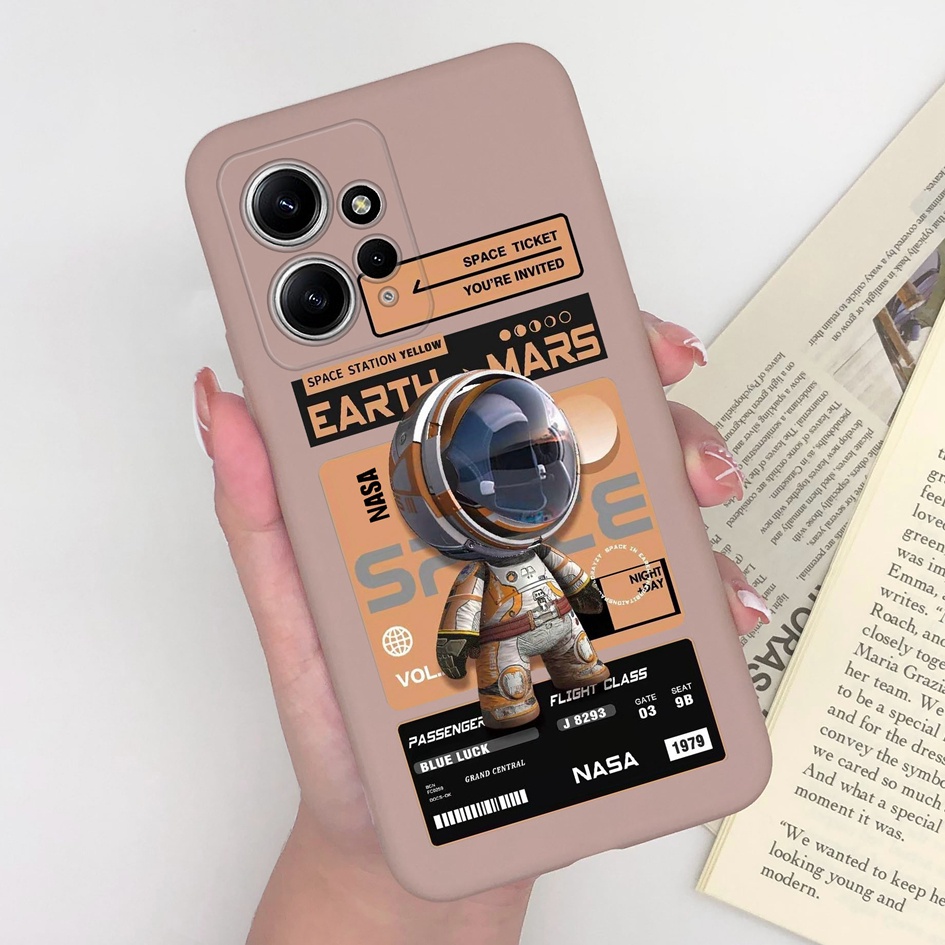 Ốp Điện Thoại Silicon TPU Mềm Họa Tiết Gấu Và Quả Bơ Cho Xiaomi Redmi Note 12 12 Pro 4G Note12 12Pro 4G