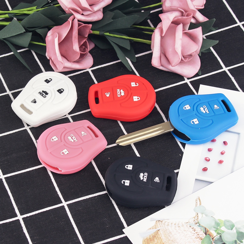 Vỏ Silicon Bảo Vệ Chìa Khóa Xe Hơi Nissan March Almer Navara Nissan Micra Qashqai Maxima Altima Sentra Versa Ốp