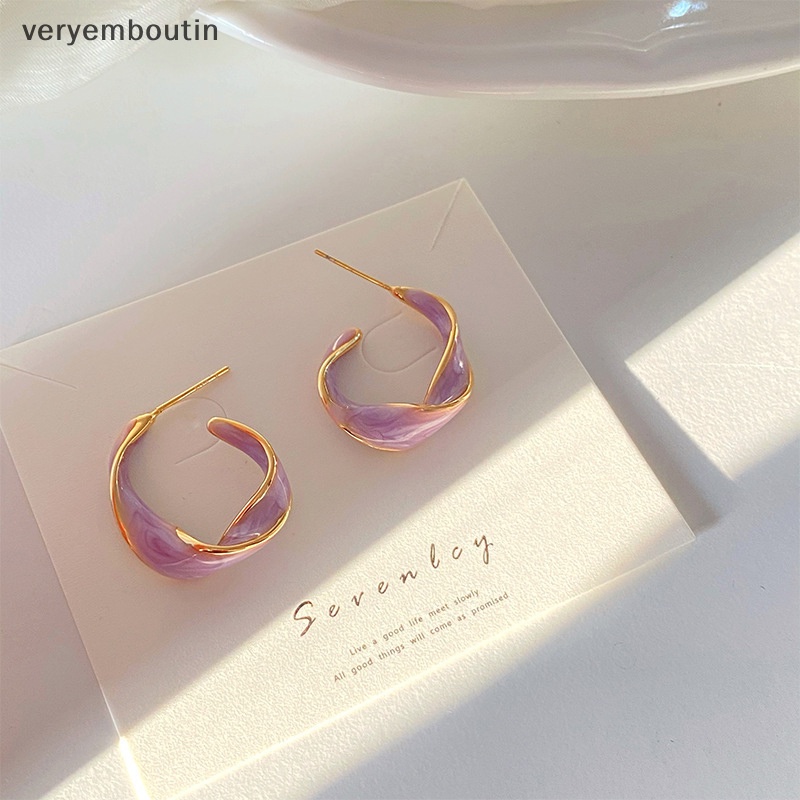 Khuyên Tai Dạng Xoắn Bằng Kim Loại Thời Trang Mới Cho Nữ