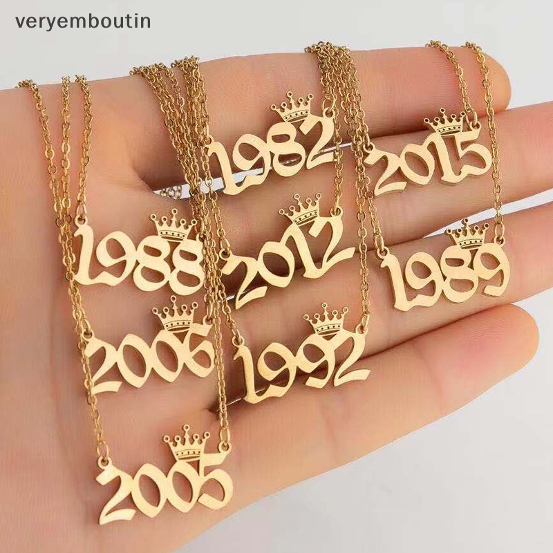 Vòng cổ Mặt Hình Vương Miện Năm Mới 1980 Đến 2019 Dành Cho Nữ