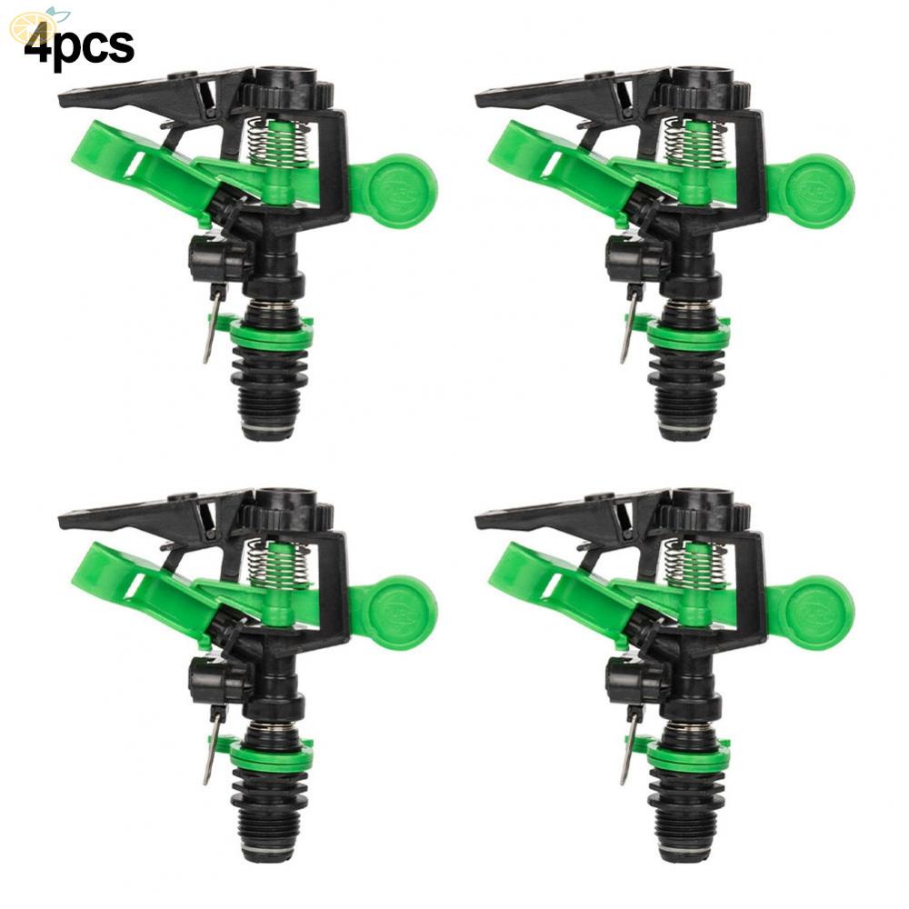 【VARSTR】Sprinklers 4pcs For Garden Hoses Impact Sprinklers Heads 1/2 Inch Plastic