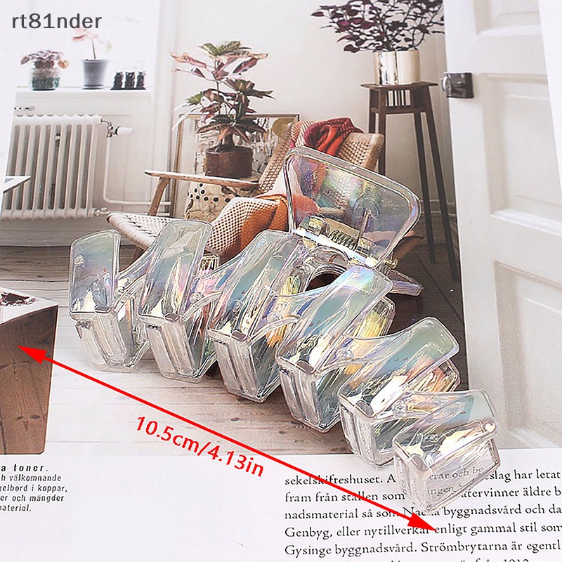 Kẹp Tóc Càng Cua Bằng Nhựa Trong Suốt Nhiều Màu Thanh Lịch