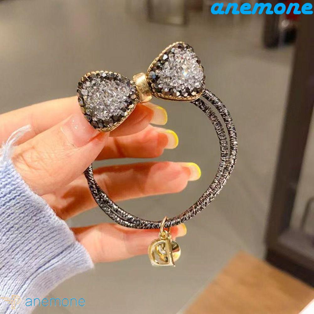 ANEMONE Dây Cột Tóc Co Giãn Không Trượt Phong Cách Hàn Quốc Sang Trọng Cho Nữ