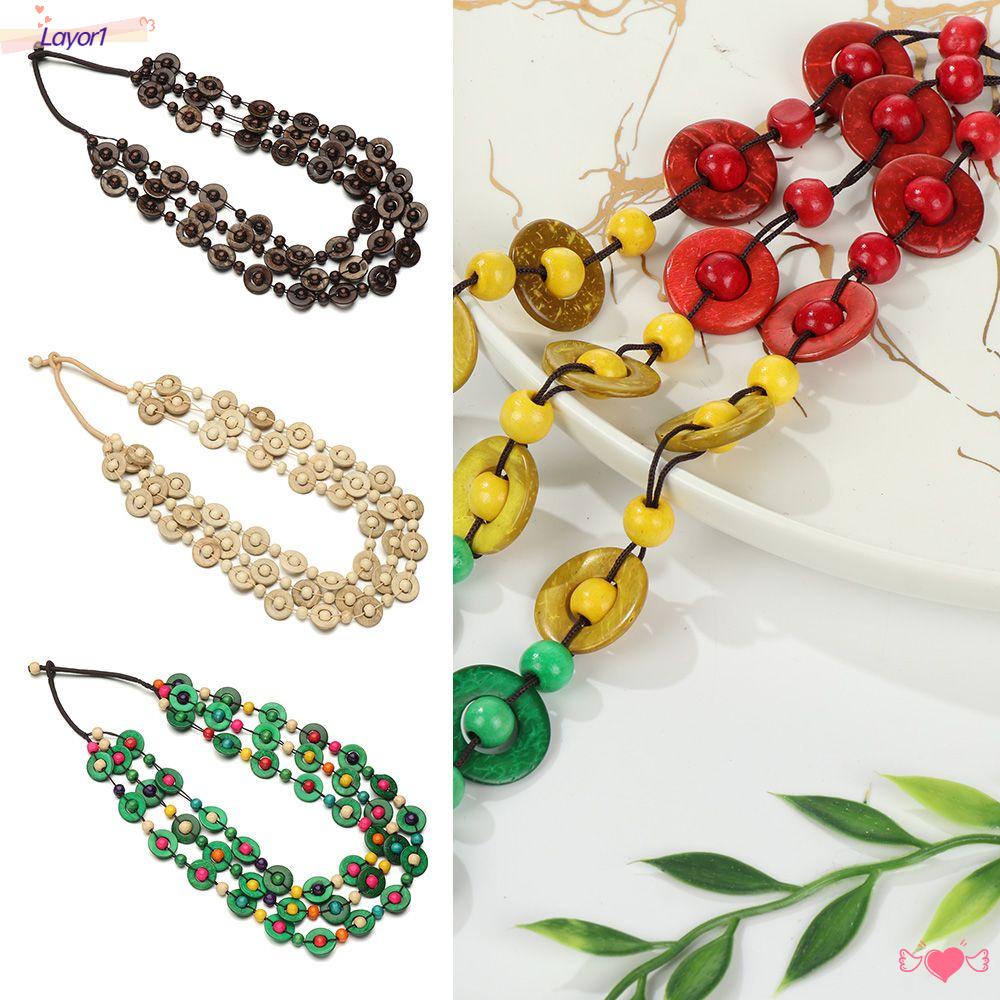 LAYOR1 Vòng cổ Dáng Dài Phong Cách Bohemian Cổ Điển