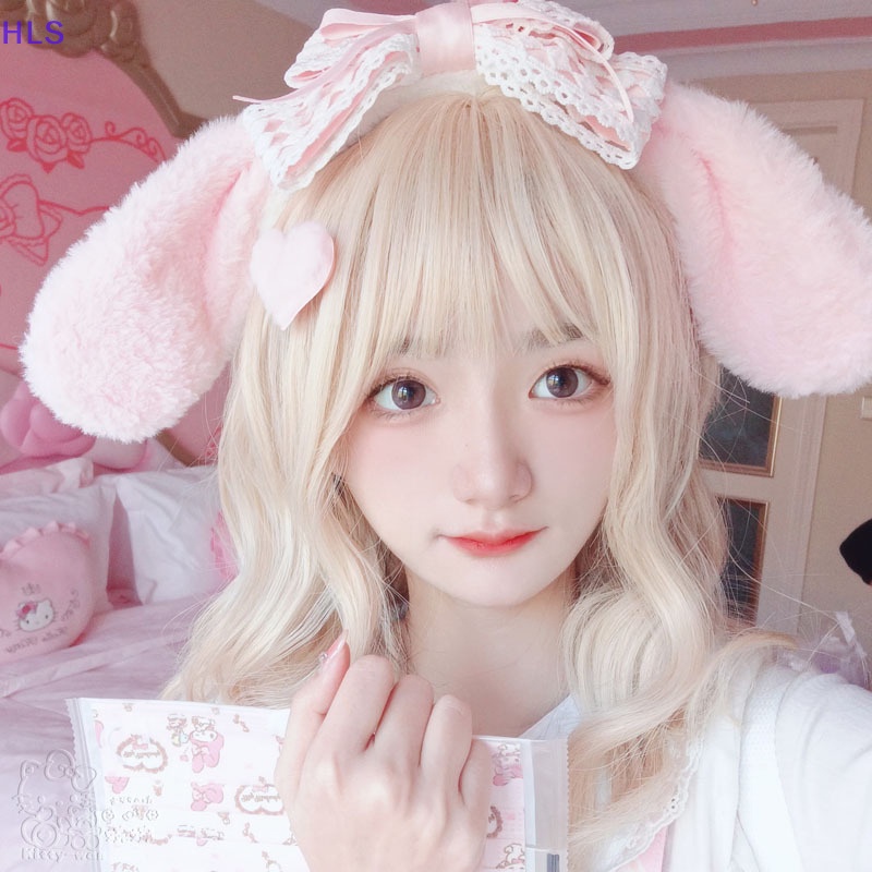 SANRIO Băng Đô Tai Thỏ Nhồi Bông Họa Tiết Kuromi My Melody Cinnamoroll Dễ Thương