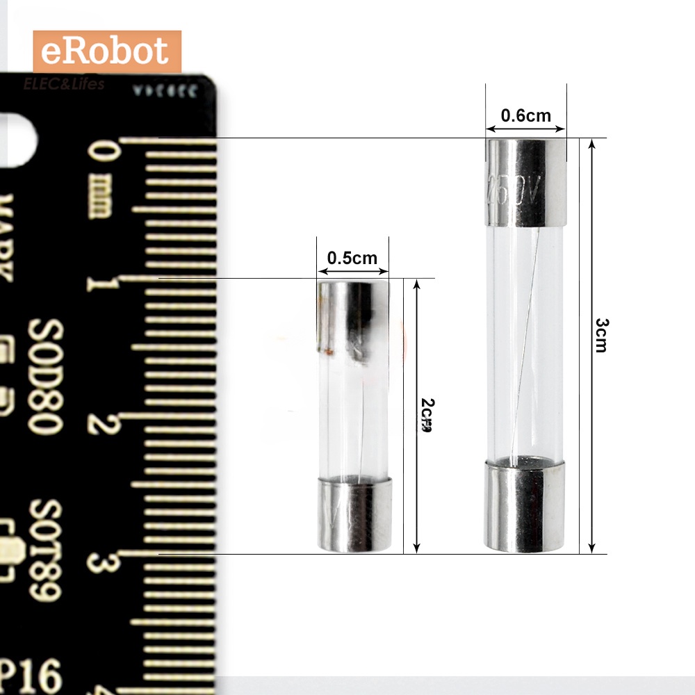 Set 10 Cầu Chì Ống Thủy Tinh 5x20mm 6x30mm 250V 0.1A 0.2A 0.5A 0.8A 1A 2A 2.5A 3A 4A 5A 6.3A 7A 8A 10A 12A 15A 20A 30A