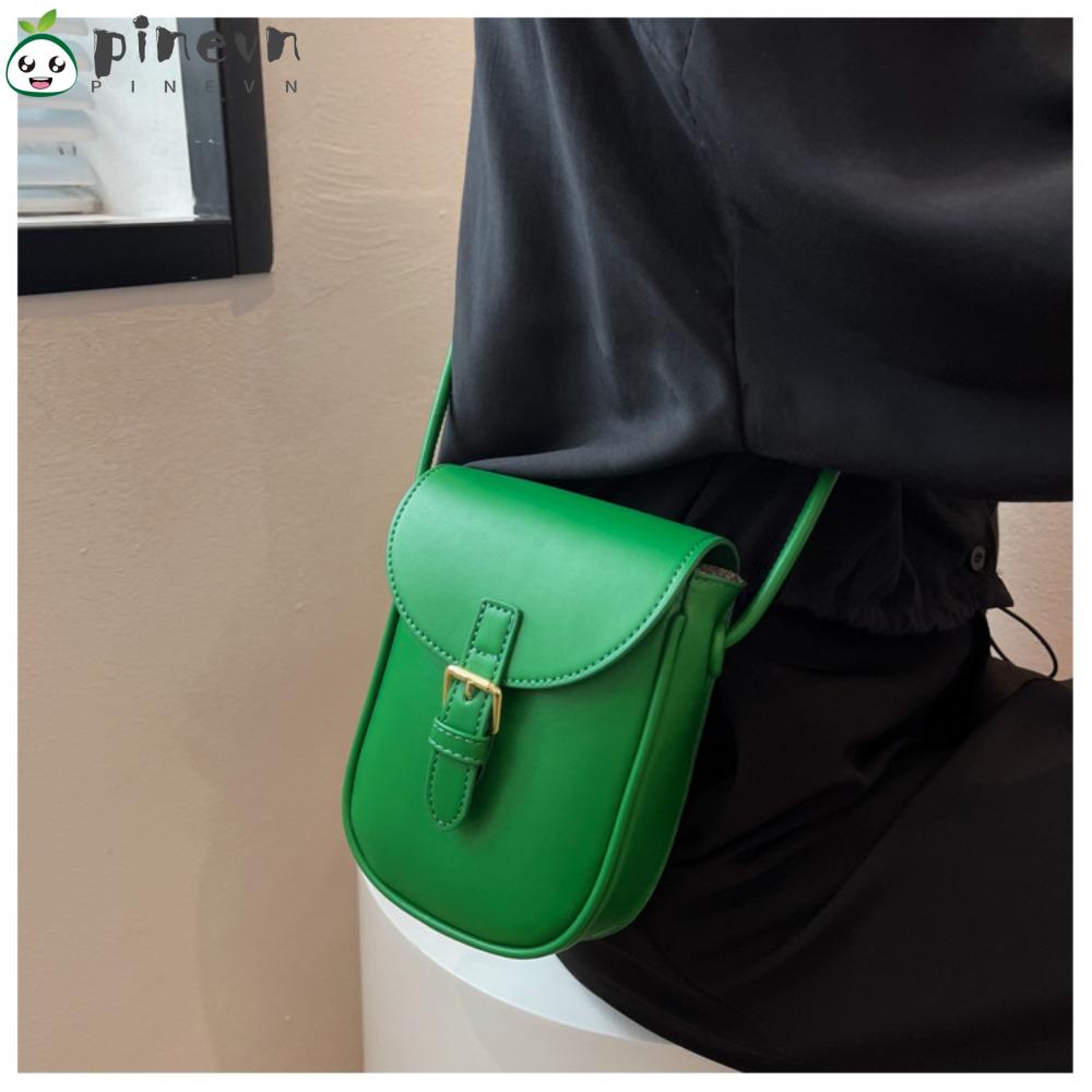 PINEVN Túi Xách Da PU Màu Trơn Cỡ Lớn Thời Trang Cho Nữ