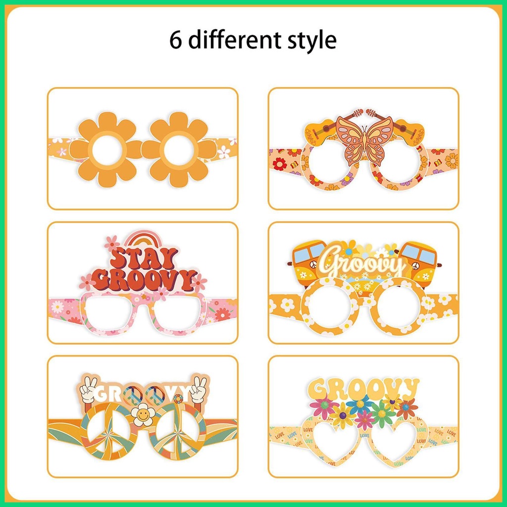 Set 6 Kính Mát 3D Phong Cách Hippie Vui Nhộn Cho Bé