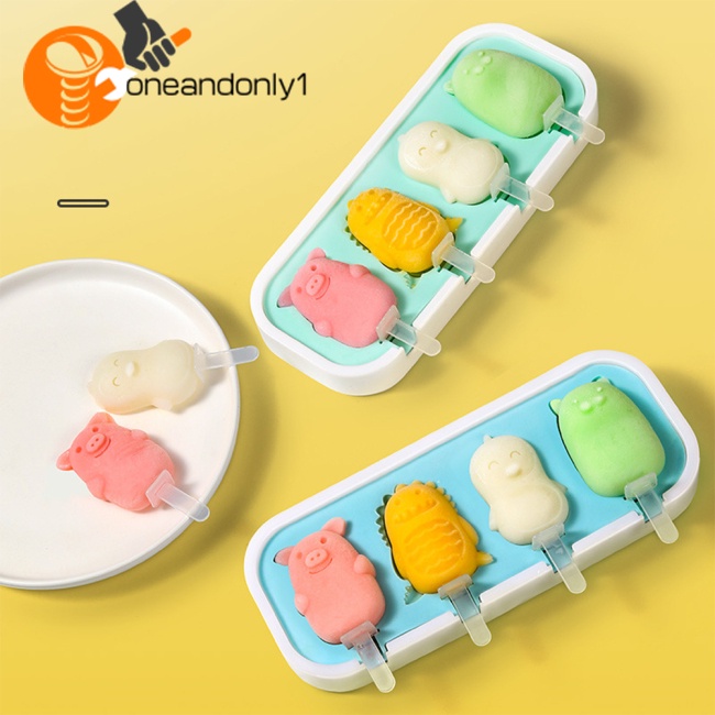 Khuôn Silicone Làm Kem Cỡ Lớn Có Nắp Đậy Tiện Dụng