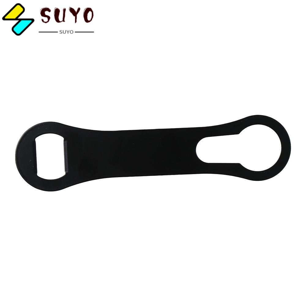 SUYO Bộ 6 Dụng Cụ Mở Nắp Chai Hai Đầu Màu Đen Bằng Thép Không Gỉ Cho Bartender