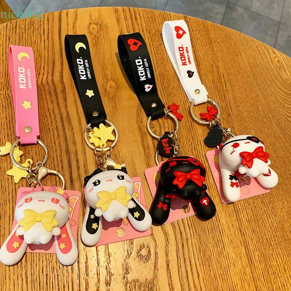 NICKOLAS Móc Khóa Hình Thỏ / Ngôi Sao / Mặt Trăng Hoạt Hình Dễ Thương