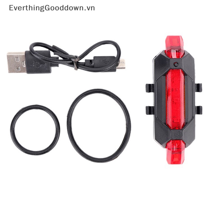 Everthinggood Đèn Cảnh Báo Chống Thấm Nước Sạc USB Gắn Đuôi Xe Đạp Leo Núi